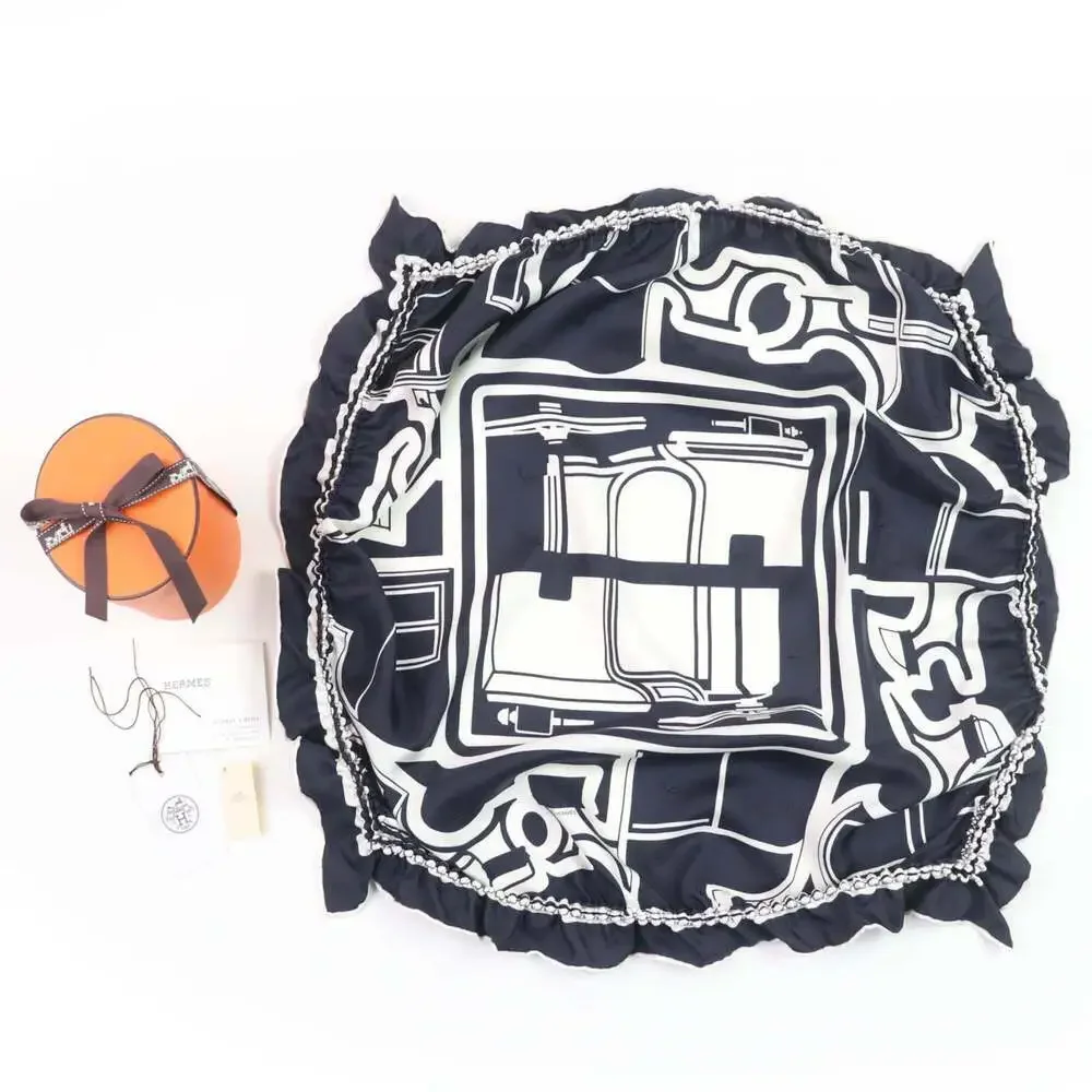 HERMES Blue Silk Scarf